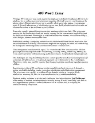 how long is a 400 word essay: In the realm of academic writing, determining the length of an essay can sometimes be as complex as deciphering the age-old riddle of the Sphinx.